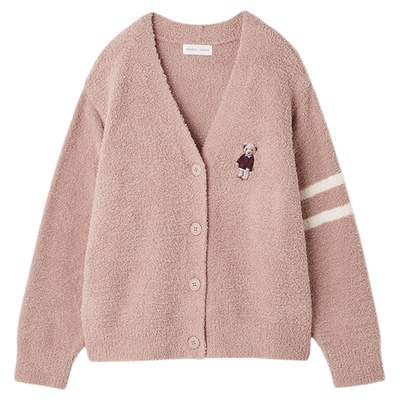 SNIDEL HOME2025秋冬新品简约V领长袖针织开衫居家睡衣SHNT255006