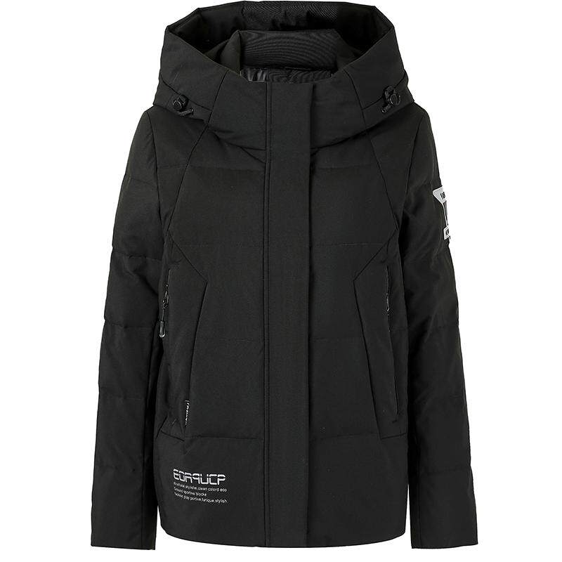 雪中飞休闲短款连帽加厚羽绒服
