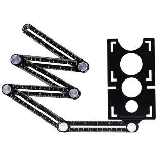 瓷砖开孔定位器钻头多折尺铝合金六折尺取形器瓦工贴瓷砖辅助工具