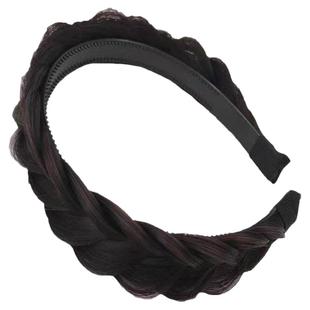 zoozmini鱼骨辫假发麻花辫子发箍女宽版带齿防滑头饰压发头箍发饰