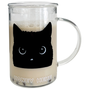 玻璃杯大容量水杯1000ml超大吸管杯带把家用耐热杯子办公室泡茶杯