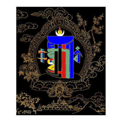 十相自在描金画稿唐卡描金涂色 DIY自己手绘装饰画邦基
