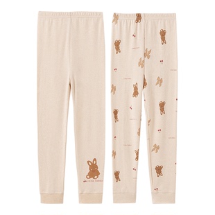 顶呱呱儿童秋裤单裤女童棉毛裤纯棉秋冬女童全棉印花保暖裤顶瓜瓜