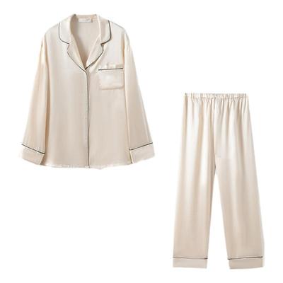 6A级100桑蚕丝真丝睡衣女两件套