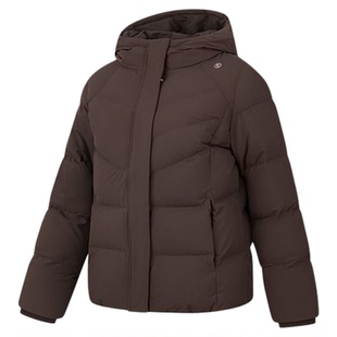 乔丹短款羽绒服女鸭绒2025秋冬泡芙羽绒服女生连帽保暖面包服外套