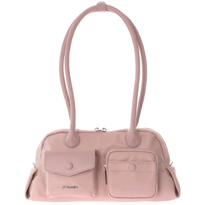 Masmarulez粉色尼龙机车腋下包