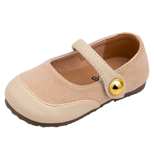 女童皮鞋2026春秋新款儿童鞋子小女孩公主鞋软底豆豆鞋单鞋勃肯鞋