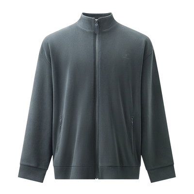 【羊毛棉服】红豆摇粒绒开衫远红外发热夹克男立领保暖棉服外套