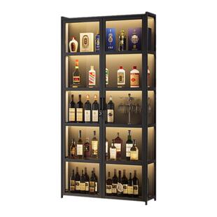 酒柜客厅2024新款靠墙红酒白酒储藏柜轻奢高档高级感家用展示柜子