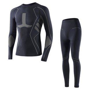 滑雪服专业速干衣男生骑行登山透气登山保暖排汗衫健身运动套装