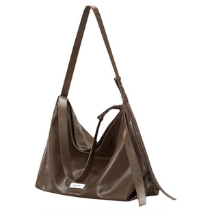 LIVEBOX真皮斜挎包男大容量托特包通勤单肩包牛皮男包