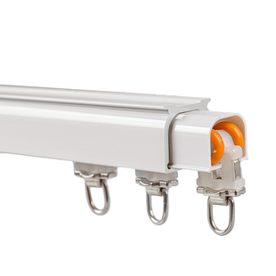 加厚静音铝合金窗帘轨道滑轨客厅卧室单双轨侧顶装窗帘杆滑道