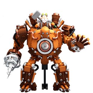 我是一块砖格里达大陆系列之蒸汽战偶机器人造型积木玩具摆件礼物