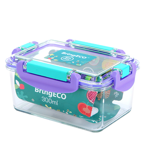 BringECO辅食水果保鲜盒Tritan塑料密封盒微波食品级便当收纳盒