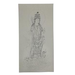 十一面观音像临摹套装底稿线稿工笔画视频教程佛像绘画简沥郦指导