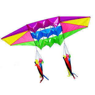 新品潍坊2.5米立体雷达滑翔机大型成人长尾尾巴小号仿真风筝