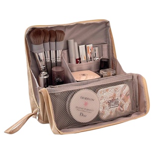 立式文具笔袋化妆包大容量便捷式化妆刷收纳包女外出旅行立体不塌