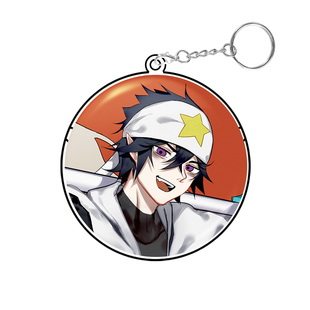 吧唧徽章胸针挂件透明圆形保护套钥匙扣适合58MM75MM动漫周边