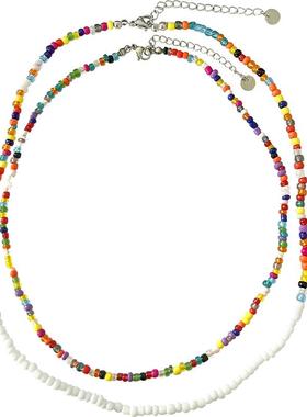 元气小众高级感彩色项链女