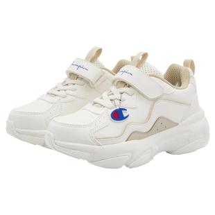 Champion冠军童鞋25冬季红色男女童加绒魔术贴日常运动休闲老爹鞋