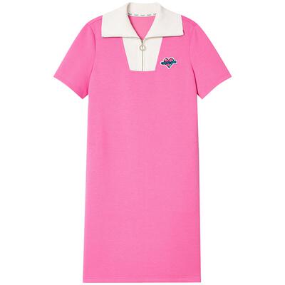 ToyzY【胡可同款】撞色条纹polo翻领短袖连衣裙女夏季ZC34205500