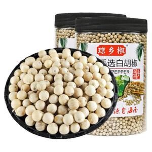 6A特级精选海南白胡椒粒500g可现磨正宗纯白胡椒粉家商用调料特产
