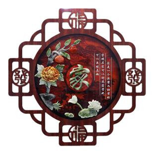 入户玄光装饰画中式客厅沙发背景墙壁画走廊过道卧室圆形餐厅挂画