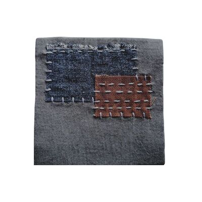 小意趣日式boro刺子绣方隔热杯垫