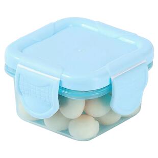 透明方形婴儿食物收纳盒密封保鲜宝宝辅食盒便携带盖食品级储物盒