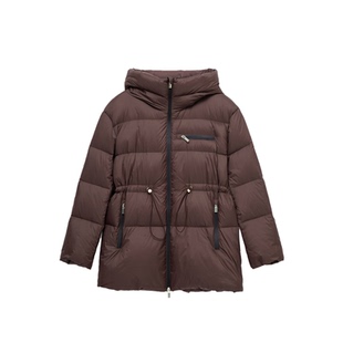 MESUX米岫冬新品女装连帽收腰白鹅绒柔软防风羽绒服MMWUL501