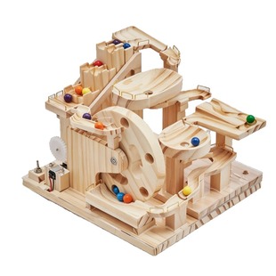 木制拼装轨道积木模型滚珠弹珠益智动脑培养思维儿童孩子男孩送礼