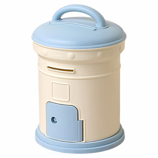 存钱罐可爱邮箱造型带钥匙纸币硬币可存可取儿童玩具生日礼物摆件