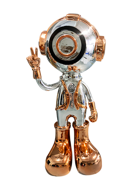 玻璃钢机械宇航员潮玩落地摆件