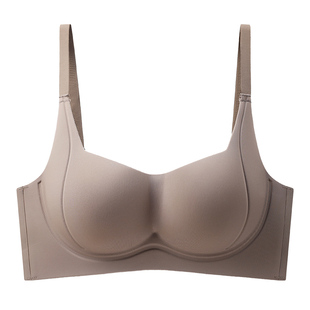 无痕云感裸感内衣女聚拢小胸上托防下垂软支撑无钢圈收副乳文胸罩