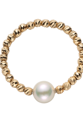 joystone女18K金AKOYA珍珠戒指