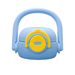 拉布布卡通儿童保温杯双饮弹跳吸管盖子杯盖吸嘴吸管带提手防漏