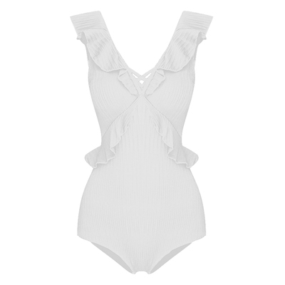 泳衣女连体温泉保守小胸聚拢韩国