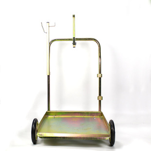 机油大油桶电镀加厚推车移动式208L工业级搬运不锈钢四轮镀彩钢板