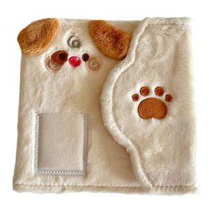 原创ins小狗小猫毛绒卡册一宫格单格拍立得相册3寸专辑小卡收纳册