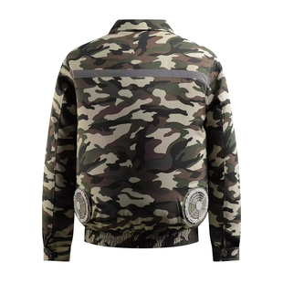 夏季空调降温工作服2025年新款风扇衣户外防暑工地迷彩空调服男款