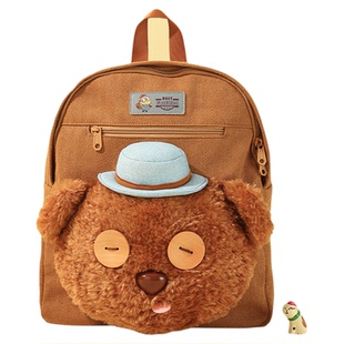 酷乐潮玩小黄人TIM熊可爱毛绒双肩包大容量单肩斜挎包少女心痛包