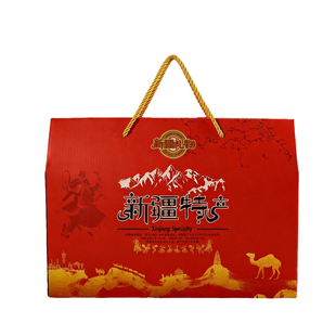 新疆特产包装通用干果礼品盒巴旦木大枣核桃手提坚果年货礼盒定制