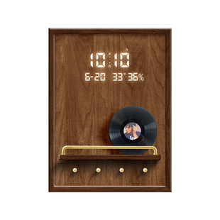 复古竖版电表箱装饰画电子时钟电闸开关盒遮挡配电箱置物遮丑挂画