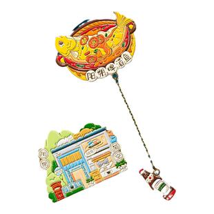 猫的天空之城冰箱贴城市旅游纪念品广西漓江桂林阳朔金属徽章文创