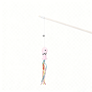 猫玩具木杆薄荷鱼逗猫棒带铃铛逗猫耐咬自嗨质量好的长杆逗猫棒