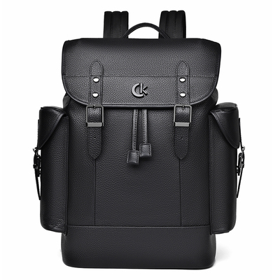 头层牛皮双肩包男士时尚