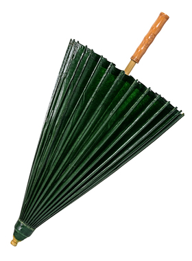 毕六福油纸伞古法染色绿色桐油伞