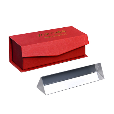 光学三棱镜小学生初中生科学实验专用礼盒装三棱镜光学玻璃实验观察记录三棱镜儿童折射K9水晶高透三棱柱