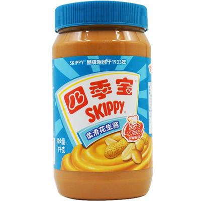 包邮四季宝柔滑花生酱SKIPPY面包
