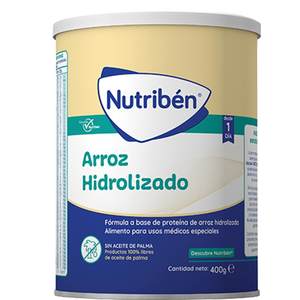 nutriben幼之本海外旗舰店幼之本大米深度水解植物蛋白奶粉无乳糖不耐受部分过敏腹泻400g